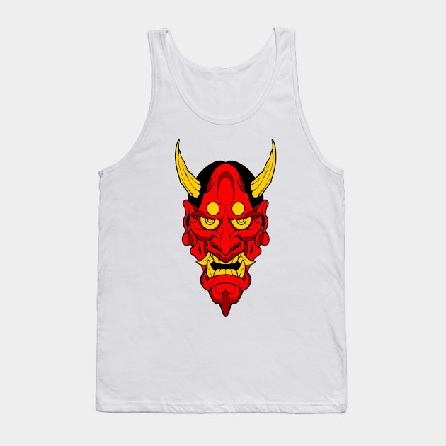 long face oni mask Tank Top by TOSSS LAB ILLUSTRATION